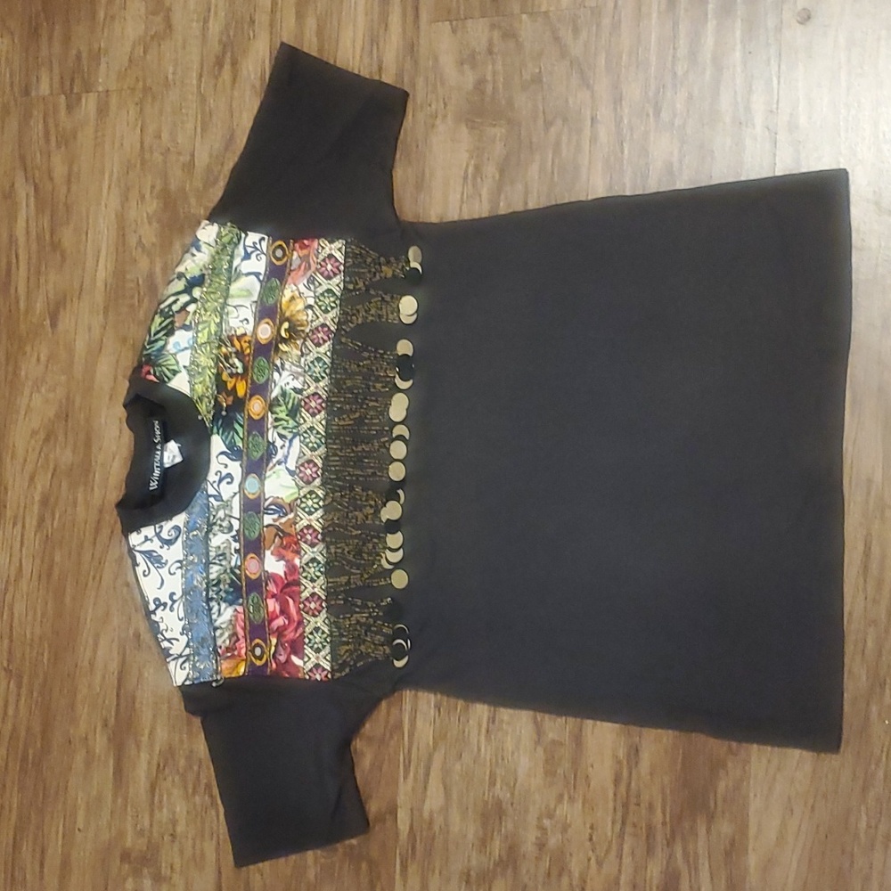 Vintage Whittall & Shon medium dark brown shirt.